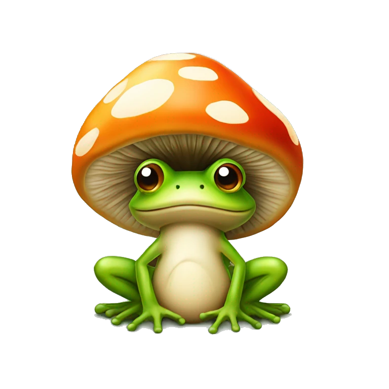 Mushroom with a frog emoji