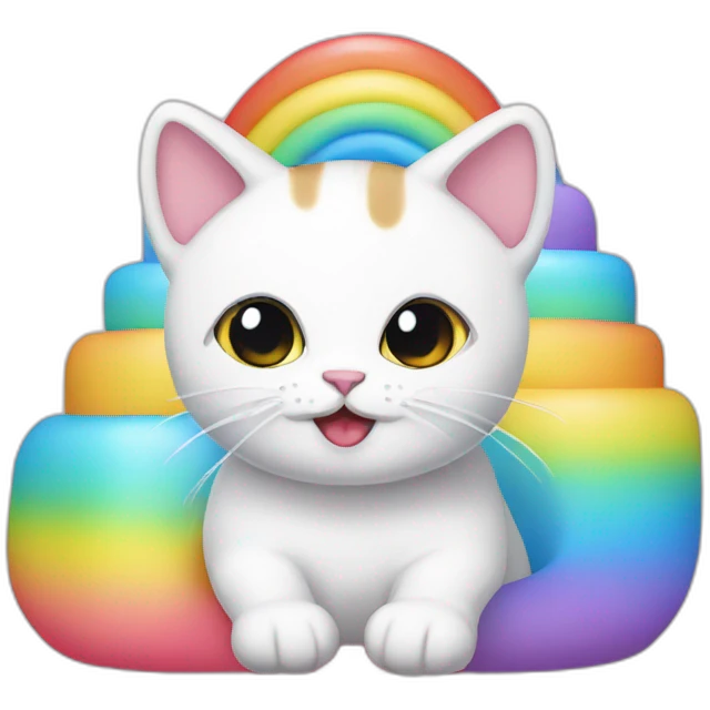 rainbow milkchake cat emoji