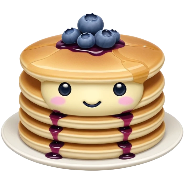 Jellycat Pancake with blueberry on top  emoji