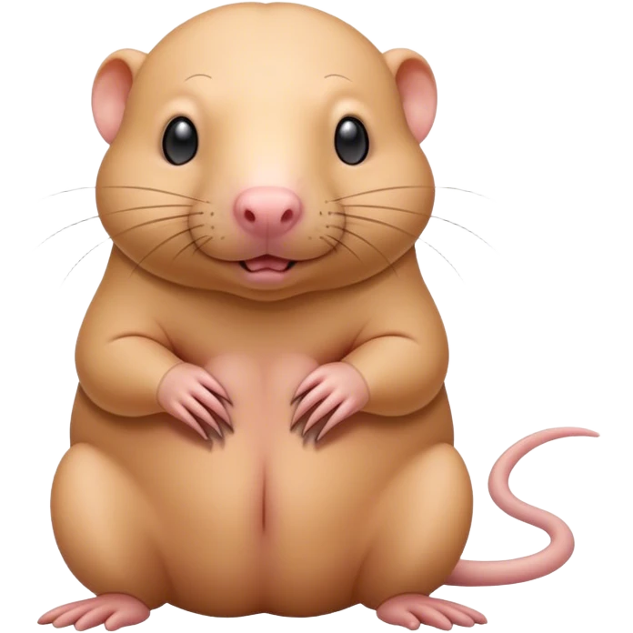 Naked mole rat emoji