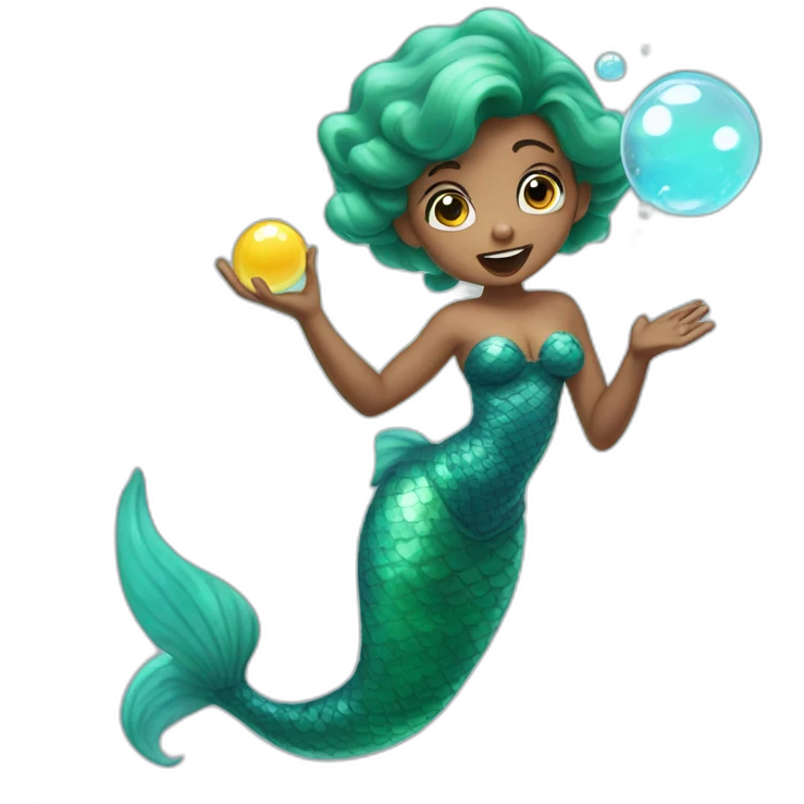 mermaid farts bubbles emoji