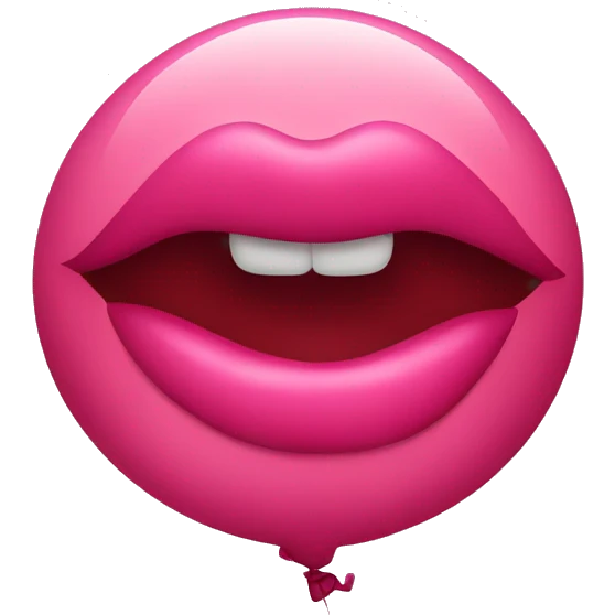 lips balloon emoji