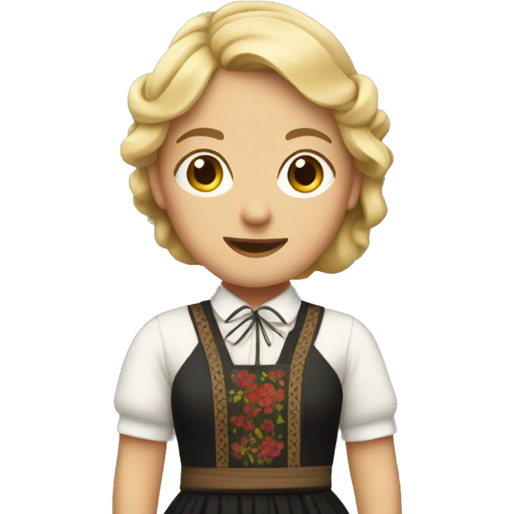 dirty blonde woman wearing a bunad emoji