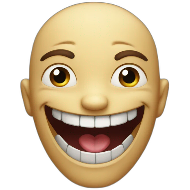 Big big scary smile emoji