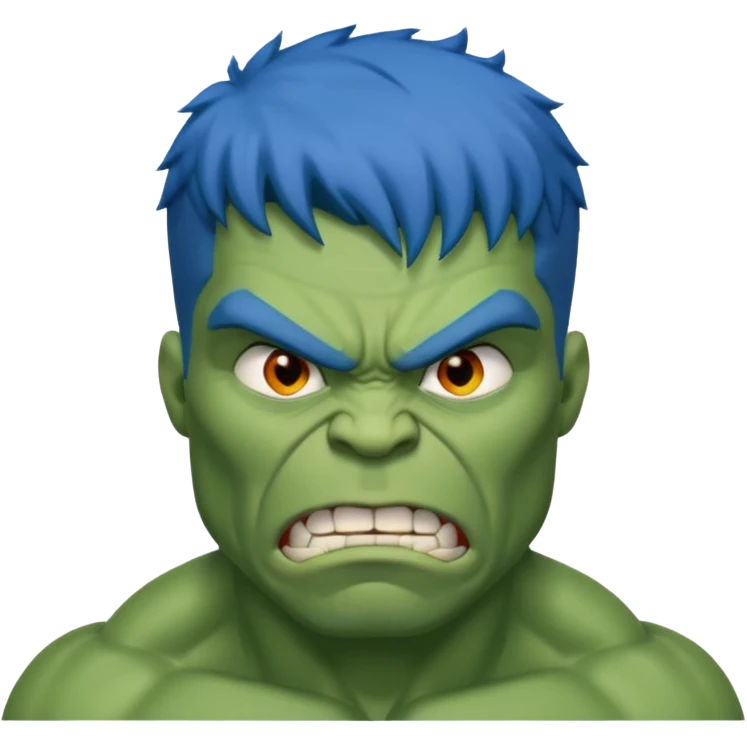 blue haired hulk emoji