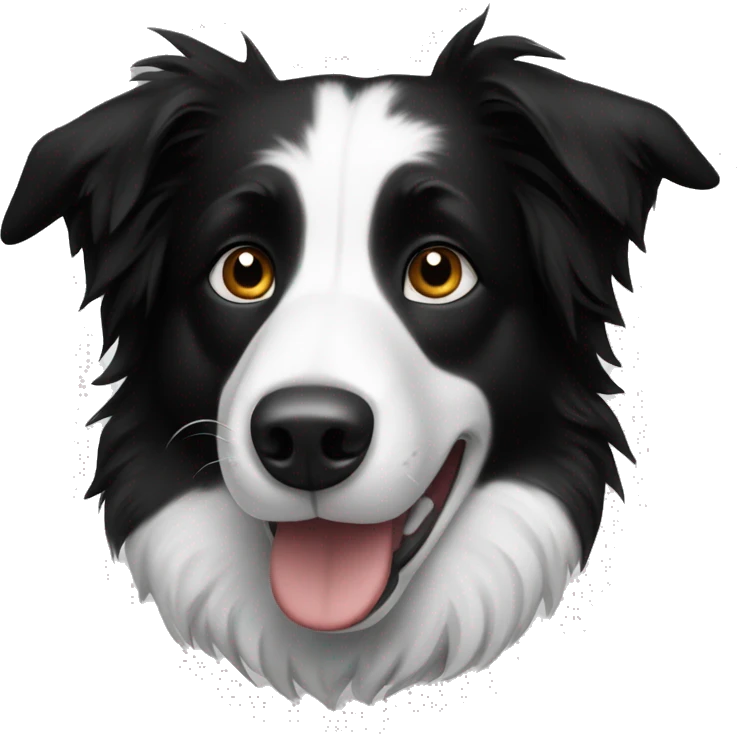 A border collie thats black and white emoji