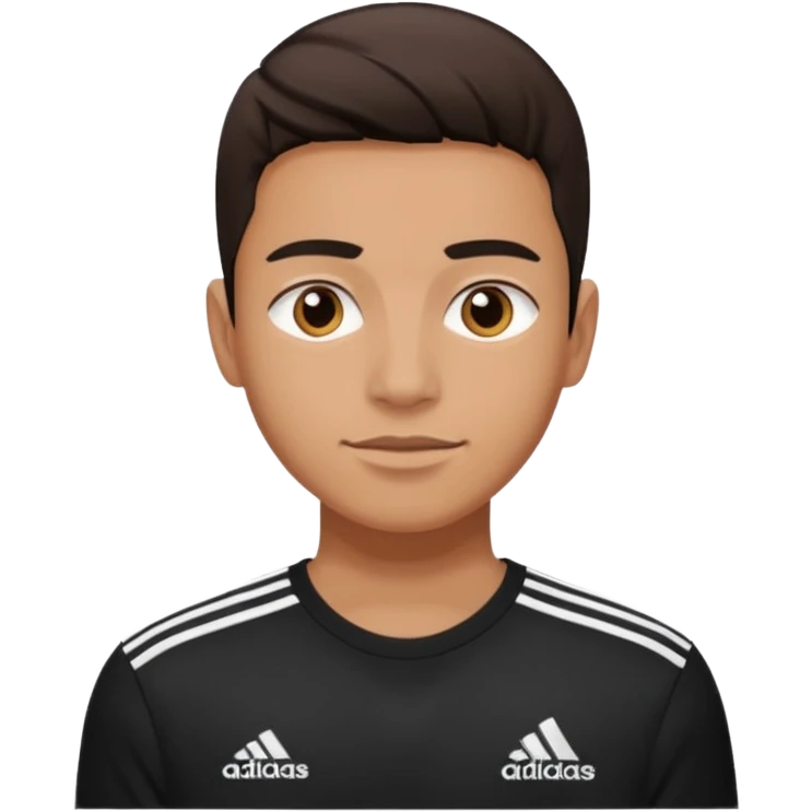 Adidas white stripes black human emoji