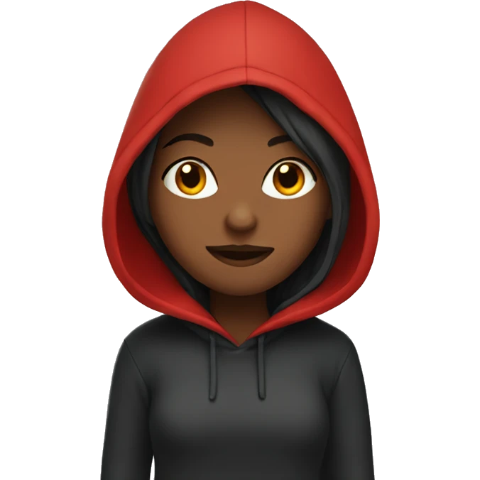 Girl with red hoodie emoji
