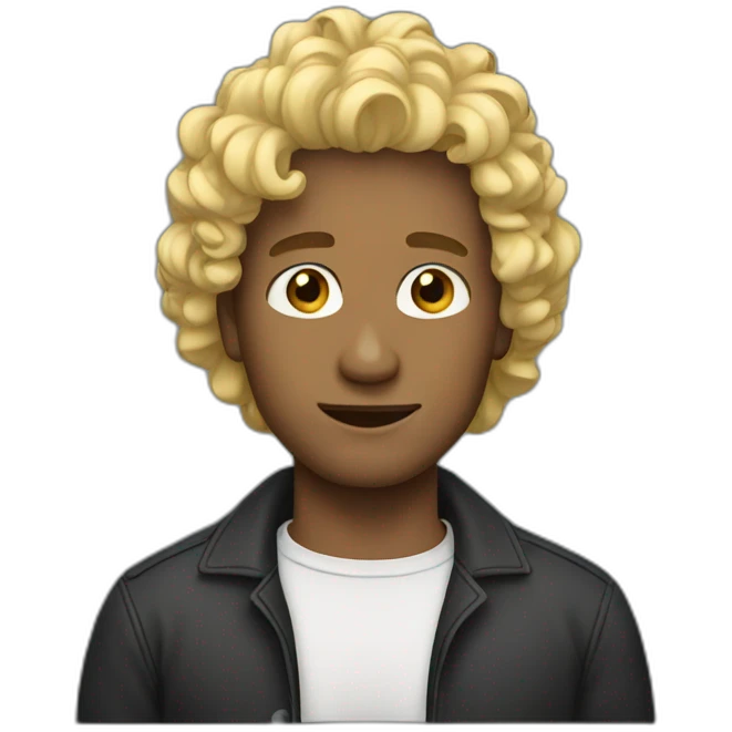 Man with blond curls emoji