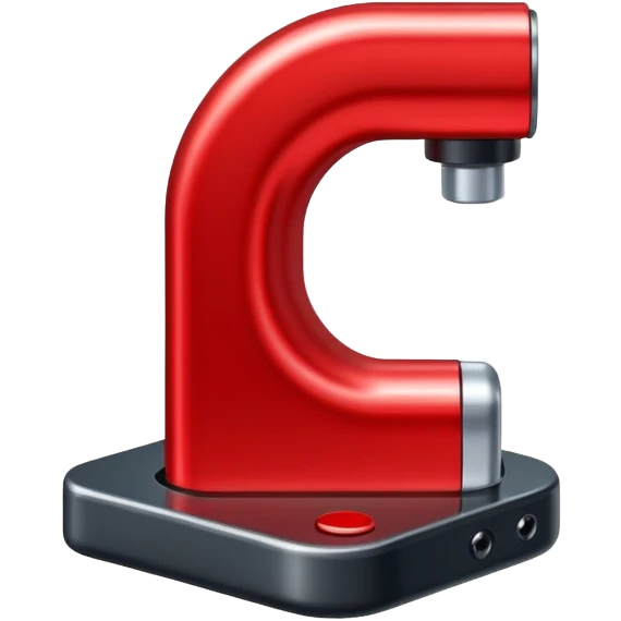 Red curved Electromagnet, magnet  emoji