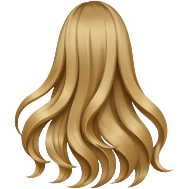 back view of long dark blonde hair emoji
