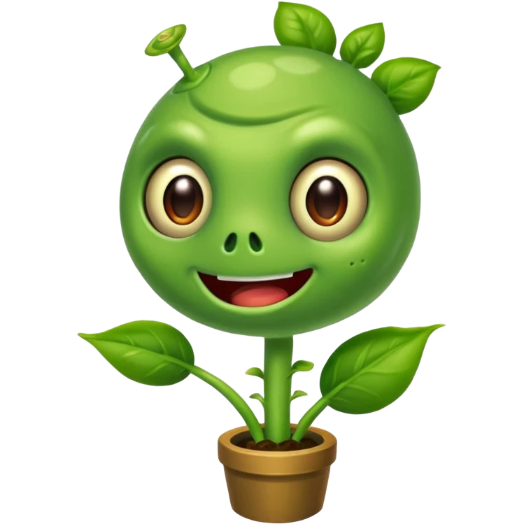 peashooter from plants vs zombies emoji