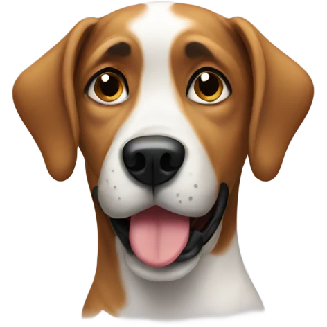 dog with a black eye emoji