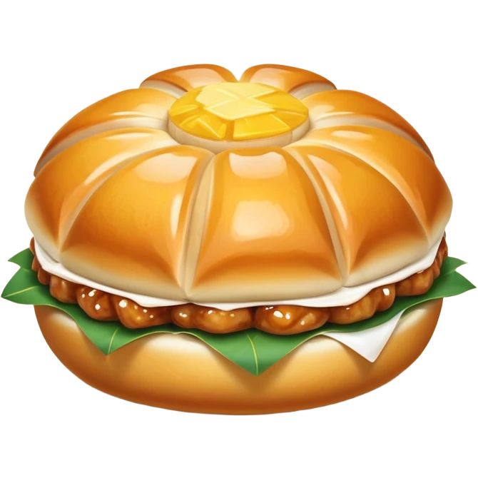 pineapple roast pork bun emoji