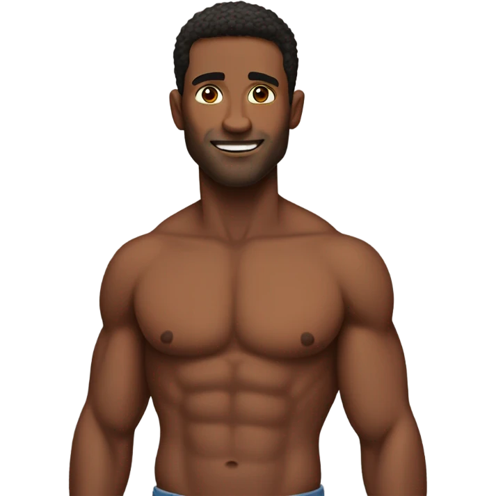 Shirtless man with abs named Todd emoji