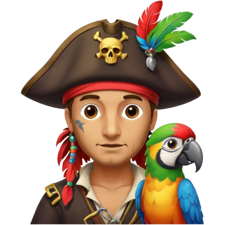 pirate and parrot emoji