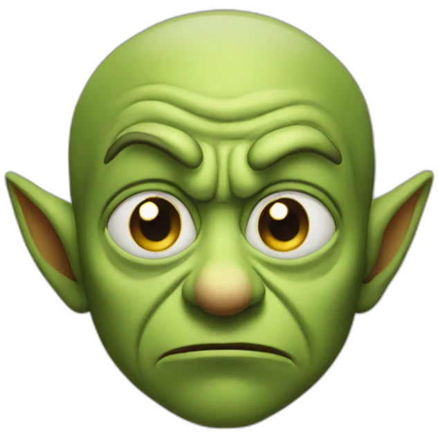 pleading goblin face emoji