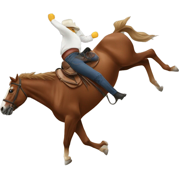 Person falling off bucking horse emoji