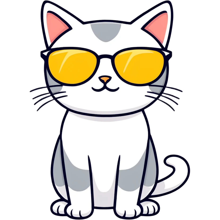 Cat with sunglasses emoji