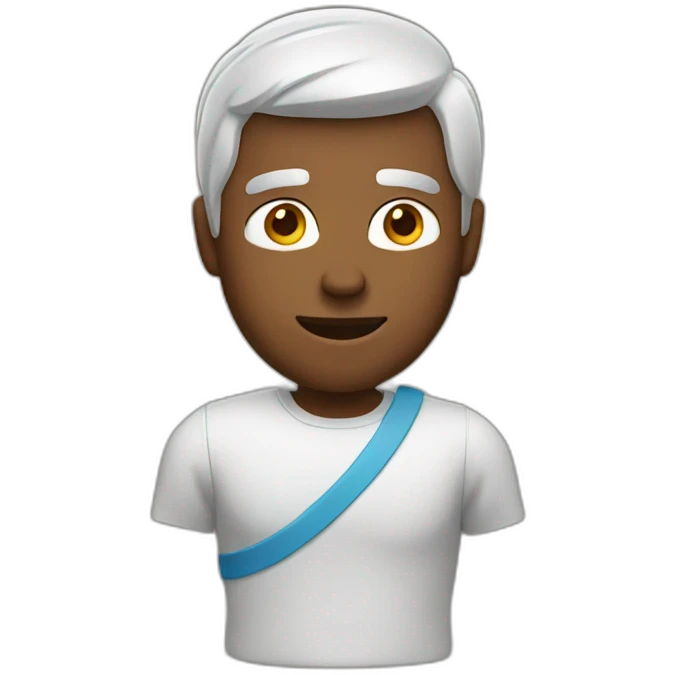Man with hashtag  emoji