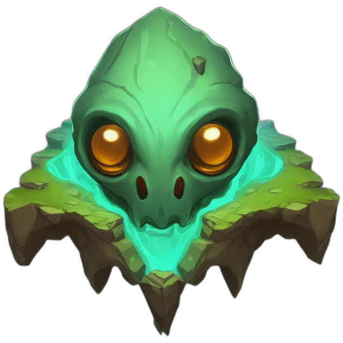 alien mountain creature scifi roguelike rpg style inspired by slay the spire digital art emoji