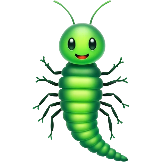 Scary green glow worm  emoji