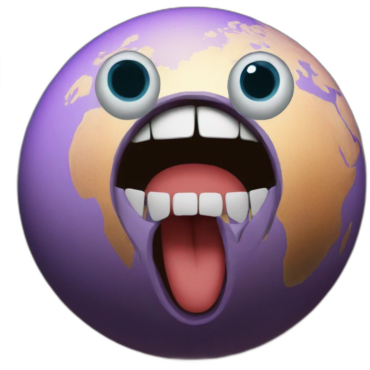 The Planet Is shocked emoji