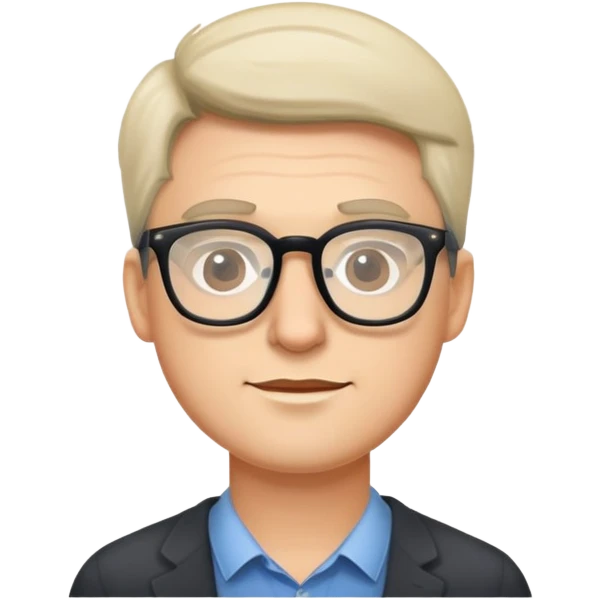 The man with glasses emoji