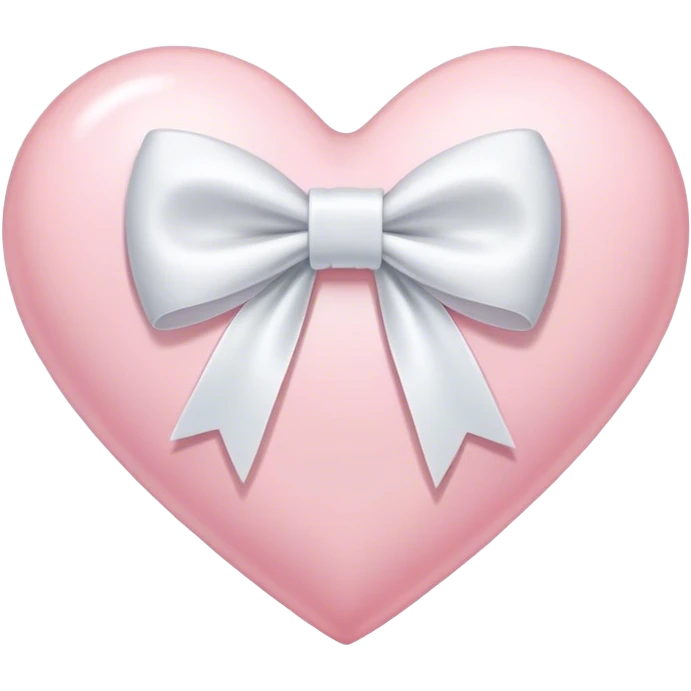 A light pink heart with a white bow emoji