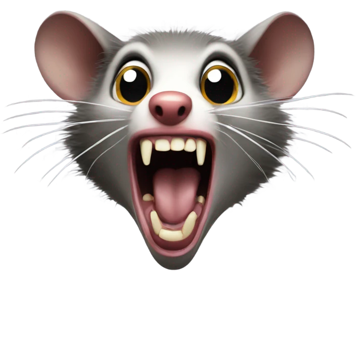 Screaming possum emoji