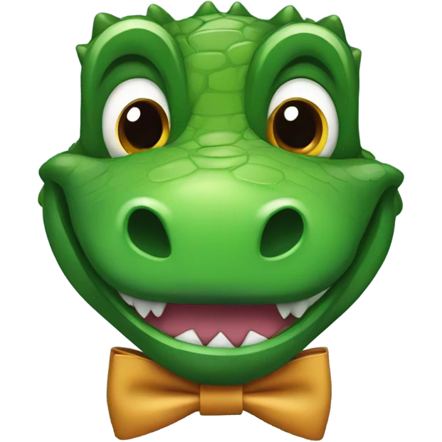 Crocodile in a bowtie emoji