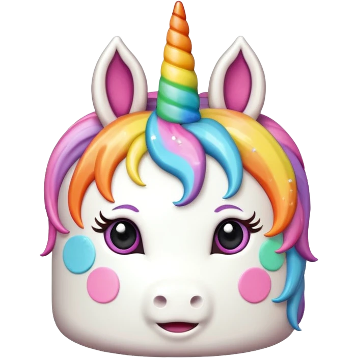 Unicorn cake emoji
