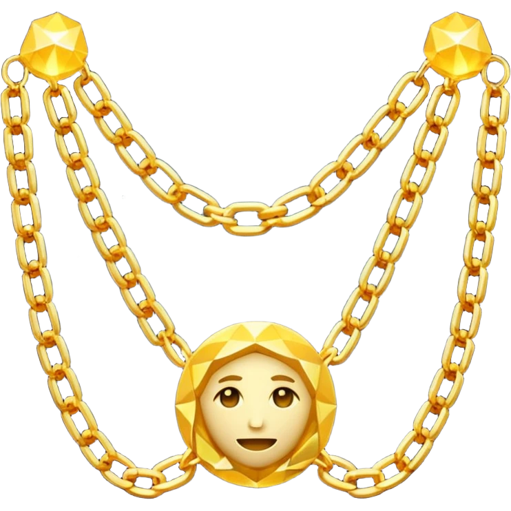 fantasy magic heavenly golden chains low poly emoji