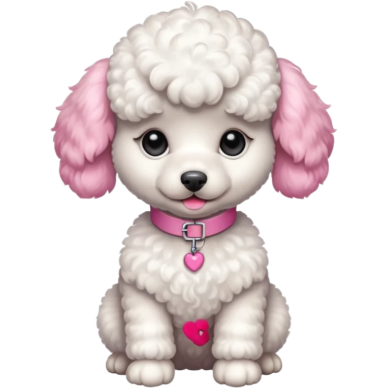white poodle baby dog emoji