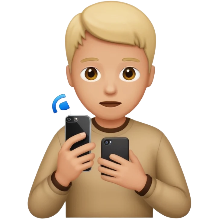 taking a shit holding a phone emoji