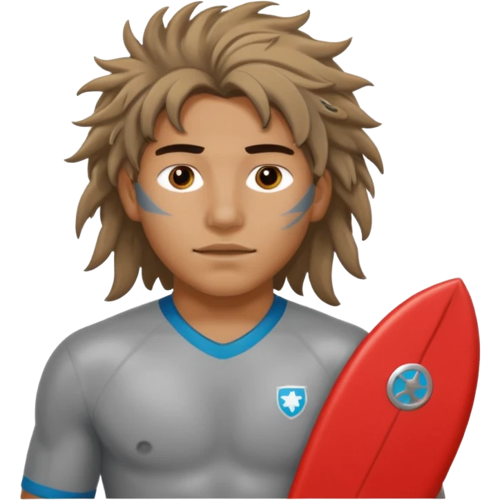 Lifeguard Native American Teenager with messy hair rescuing someone emoji