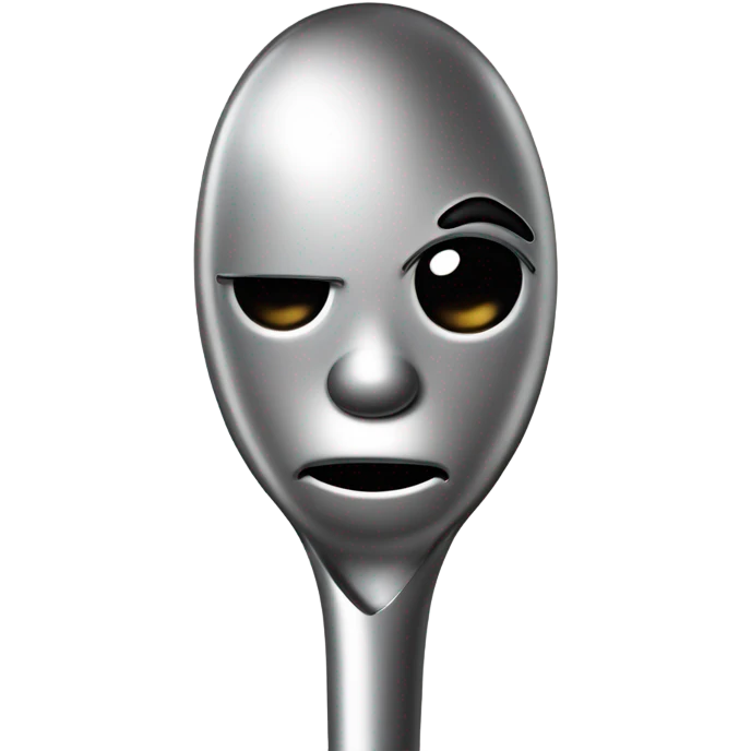 Angry spoon with gun emoji