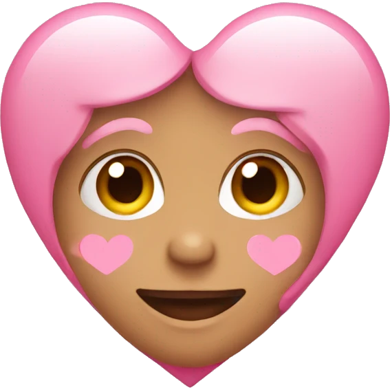 Face in pinky heart emoji