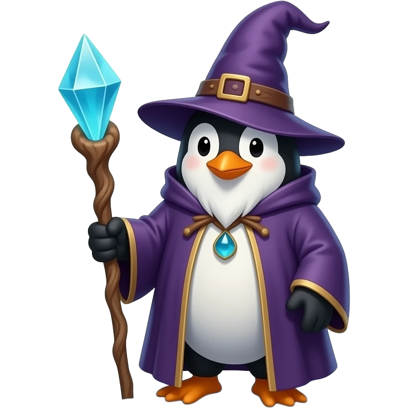 Penguin Wizard emoji