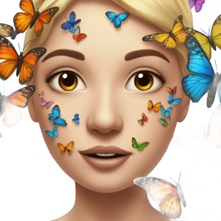 Face with butterflies  emoji
