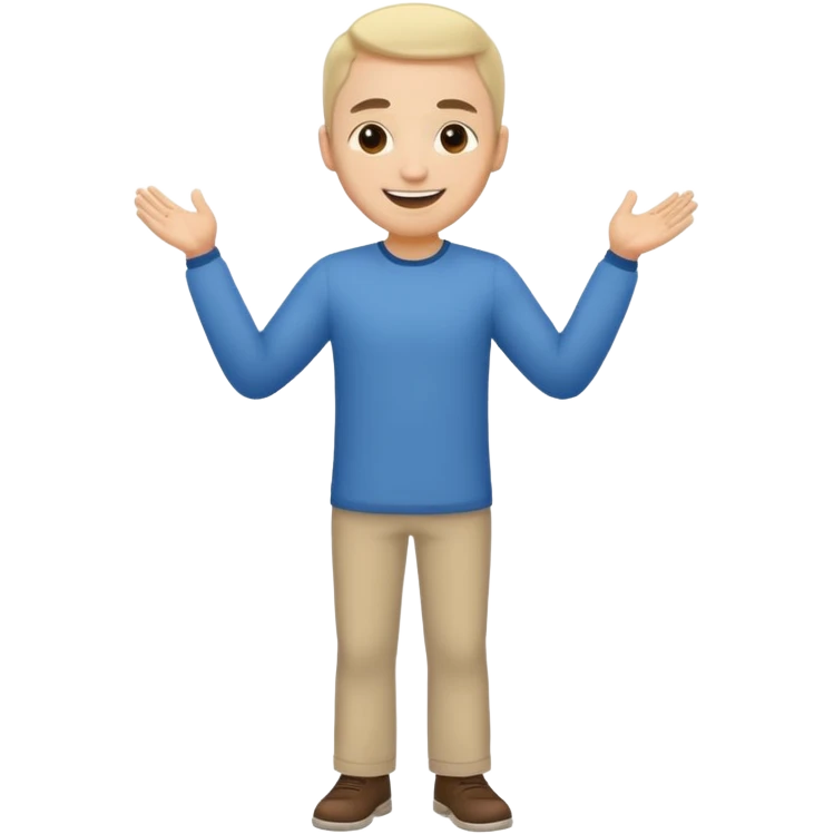 ligth man full body greeting emoji