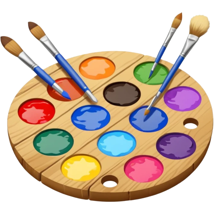 Palette with brushes emoji