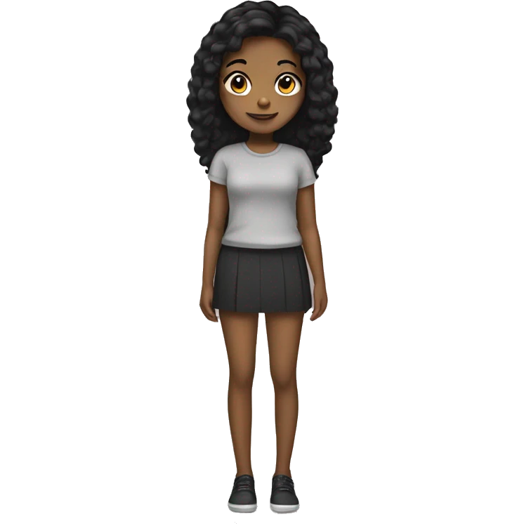 girl with black hair emoji
