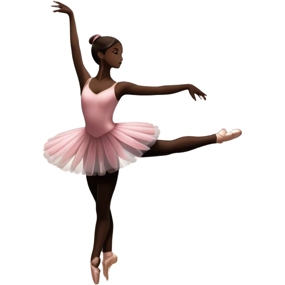 Icon for Ballet: a theater stage with silhouette of a ballerina in an elegant pose, surrounded by spotlight and stage lights. The icon should convey the grace and beauty of ballet, with focus on the dancer and the dramatic lighting. Transparent background. emoji