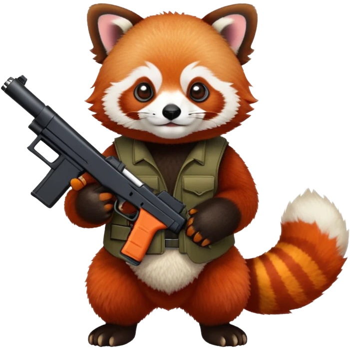 Red panda holding a Glock  emoji