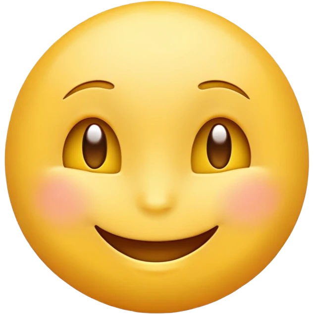 A joyful YELLOW EMOJI, content expression with closed, happy eyes and a gentle smile. emoji