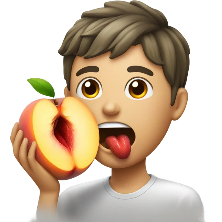 face eating peach emoji