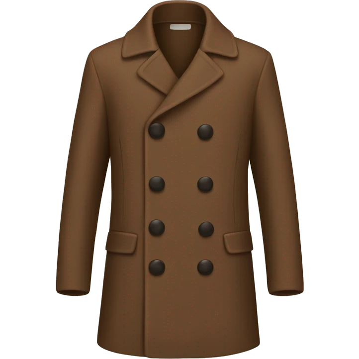 Simple brown coat emoji