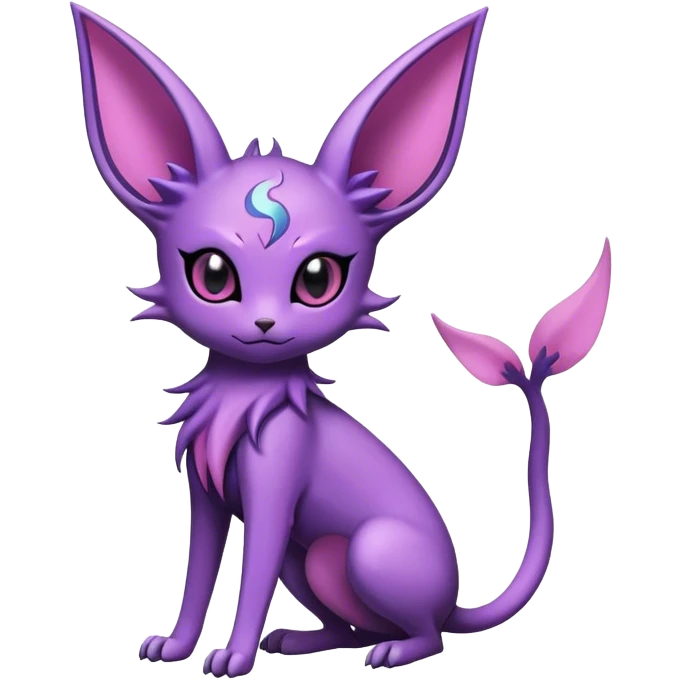 Cool cute edgy kawaii Espeon-Noibat-animal-creature-hybrid full body emoji