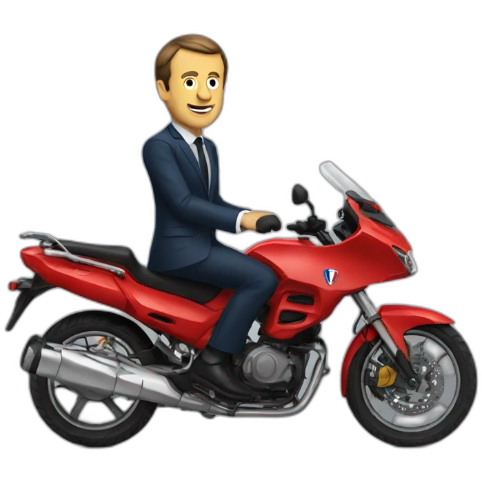 macron-en moto emoji